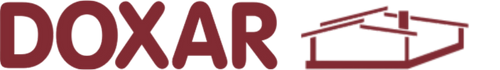 Logo complet Doxar avec pictogramme maison, représentant la construction bois.